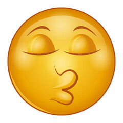 Gradient style emoji kiss.