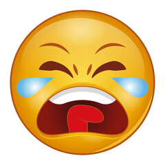 Gradient style emoji sad.