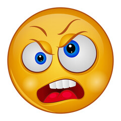 Gradient style emoji angry.