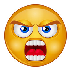 Gradient style emoji angry.