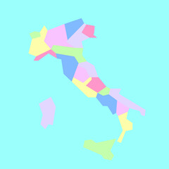 vector map of italy to study