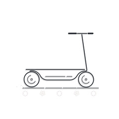 electric scooter outline vector illustration