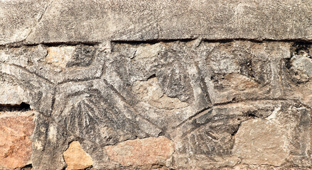 Texture of a stone wall. Old castle stone wall texture background. Stone wall as a background or texture. Part of a stone wall, for background or texture