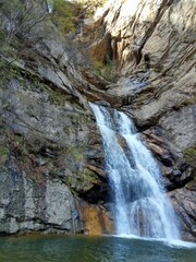 Yudai waterfall in Qinling Taipingyu, Xi'an, china.