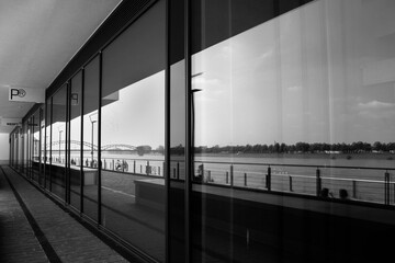 mirroring city skyline Cologne 