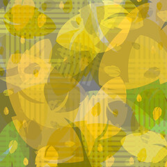 Leaf Abstract yellow background modern design