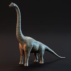 Realistic 3D Render of Brachiosaurus Dinosaur