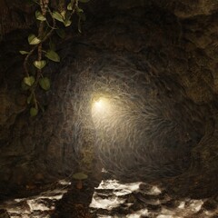 Realistic 3D Render of Cave