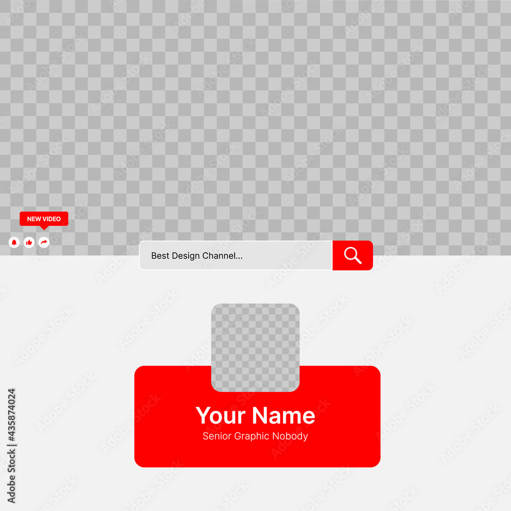 Poster white and red user interface template for social media. put your logo and header under the backgroun