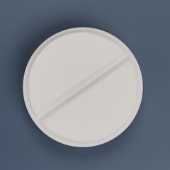 Realistic 3D Render of Covid-19 Vaccine Pill