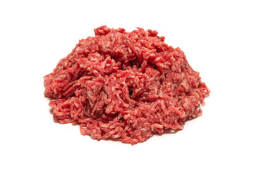Chopped meat background. Top view.
