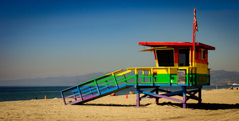rainbow lifeguard shack