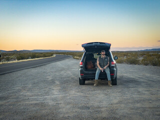 taking a break on the road