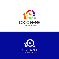 logo combination for business technology, construction, real estate, non-profit, computer, media, art, education, internet, network, consulting, product, retail, software developer, service industry. 