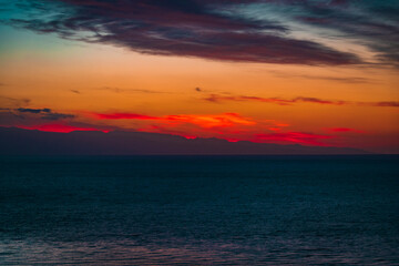 Fototapeta na wymiar Abstract sunset background, copy space