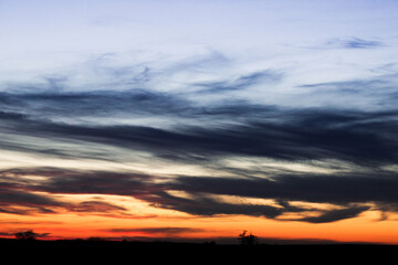 sunset at the countryside