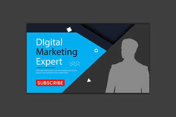 Digital Marketing Youtube Thumbnail Template Design