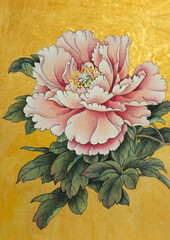 pink blooming peony - 435880264