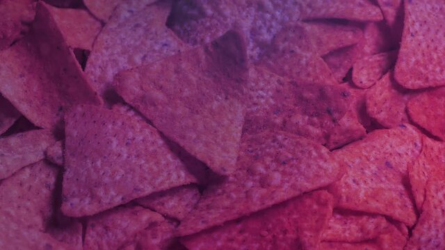 Bowl Of Tortilla Chips In Party Lights