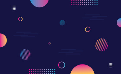 Abstract blue background with geometric shapes design in current style.