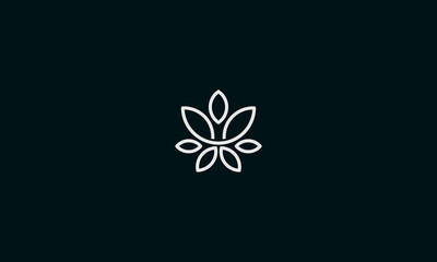 Abstract flower logo icon design. Elegant vector logotype.