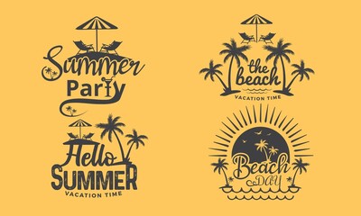 Hello, summer artwork – Summer day Vector art design for girls t-shirt in custom summer day Design.