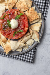 Tomato Carpaccio Salad with Mozzarella and Basil