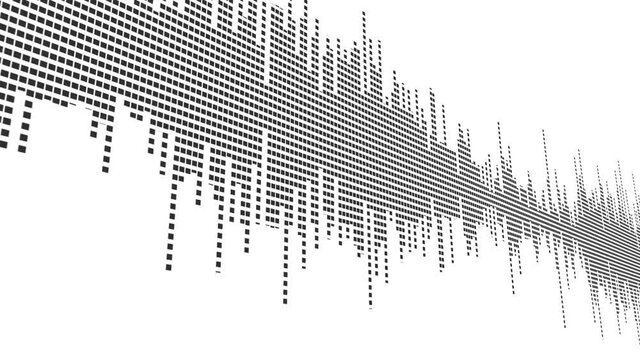 Visualization of voice record, artificial intelligence. Music equalizer, audio waves sound digital player waveform, recorder signal. Multicolored digital sound wave. Audio technology wave and design