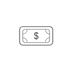 paper bill flat vector illustration