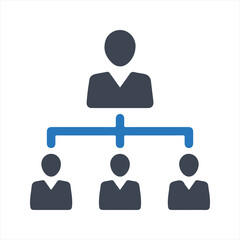 Business leadership icon, vector and glyph