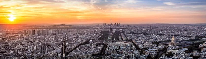 Fotobehang Paris Sunset Panorama © Adrian