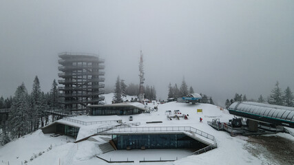 Aerial view of Bachledova dolina in the village of Zdiar in Slovakia © Peter
