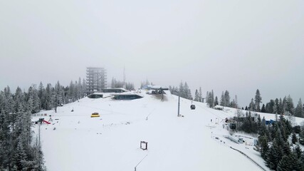 Aerial view of Bachledova dolina in the village of Zdiar in Slovakia © Peter