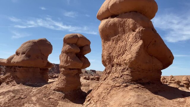 Goblin Valley State Park in Utah, hoodoo rock formation in the park