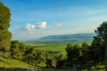 Fototapeta na wymiar View on Gilboa mountains