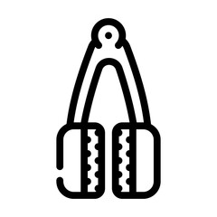 sponges for glasses line icon vector. sponges for glasses sign. isolated contour symbol black illustration