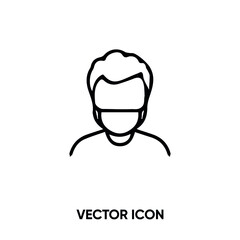 Medical mask vector icon. Modern, simple flat vector illustration for website or mobile app. Face mask symbol, logo illustration. Pixel perfect vector graphics	