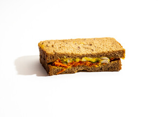 fresh sandwich on white background