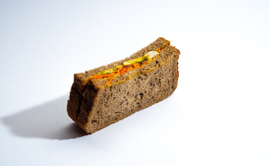 fresh sandwich on white background