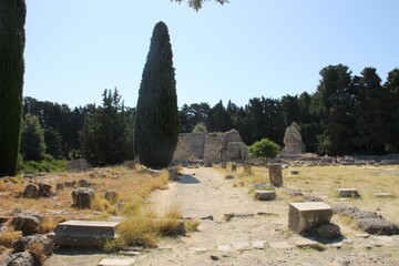ruins of asclepeion on kos, Greece