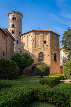 Exterior of Baptistery of Neon. Ravenna, Emilia Romagna, Italy, Europe.