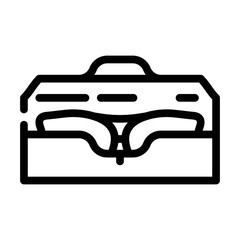 case for glasses line icon vector. case for glasses sign. isolated contour symbol black illustration