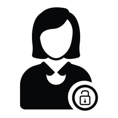 unlock profile icon design vector