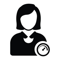 user performance analysis icon vector