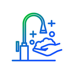 Fototapeta premium washing hands icon