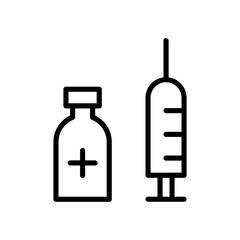 Syringes and drugs icon