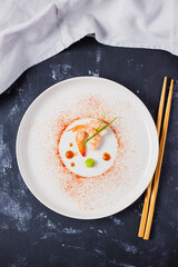 japanese shrimp with wasabi and soy sauce