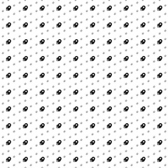 Square seamless background pattern from black real estate location symbols are different sizes and opacity. The pattern is evenly filled. Vector illustration on white background