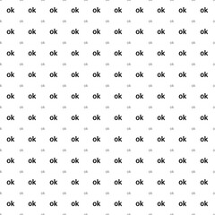 Square seamless background pattern from geometric shapes are different sizes and opacity. The pattern is evenly filled with black ok symbols. Vector illustration on white background