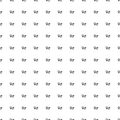 Square seamless background pattern from geometric shapes. The pattern is evenly filled with black gender symbols. Vector illustration on white background